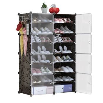8 DOOR 8 LAYERS 2 ROW SHOE CABINET
