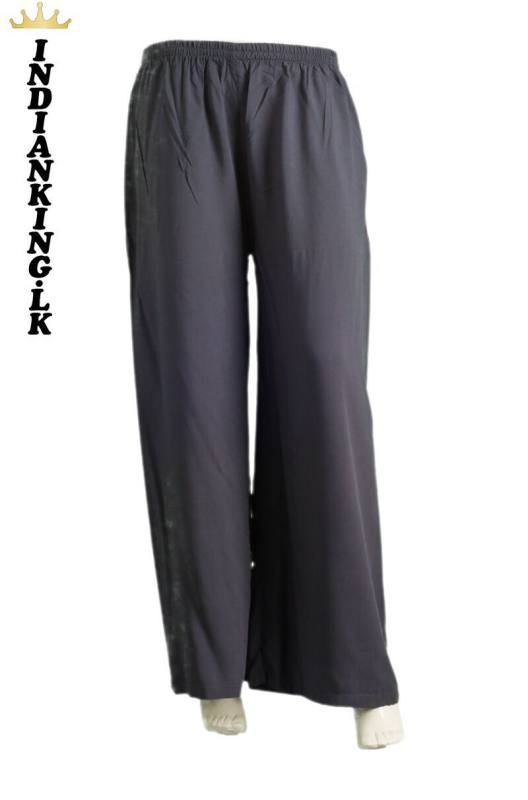 cotton rayon plazo pant dark ash colour