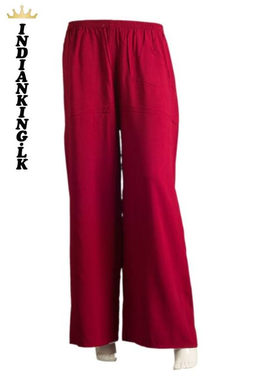 cotton rayon plazo pant dark meroon colour