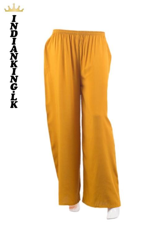 cotton rayon plazo pant musturd  colour