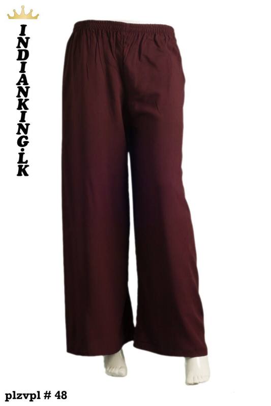 cotton rayon plazo pant browncolour