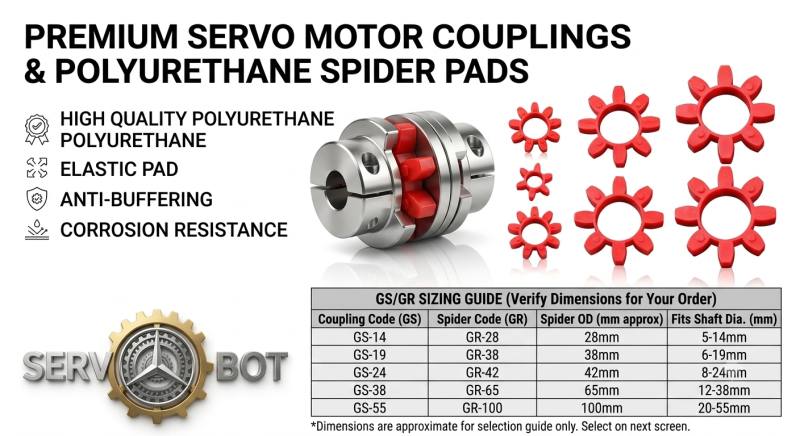 Servo motor coupling Spider PAD