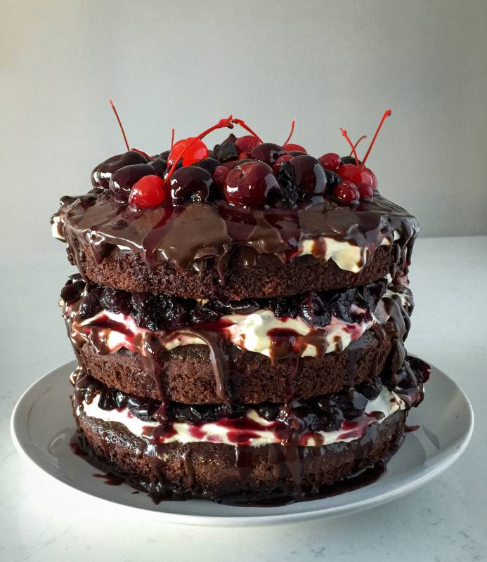 Chocolate Cherry Layer Cake