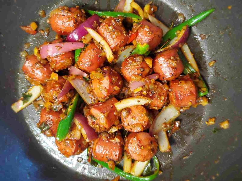 Sausages Devilled